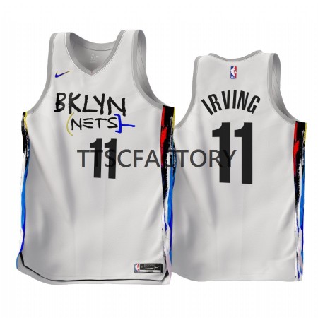 Maglia NBA Brooklyn Nets Kyrie Irving 11 Nike 2022-23 City Edition Bianco Swingman - Uomo